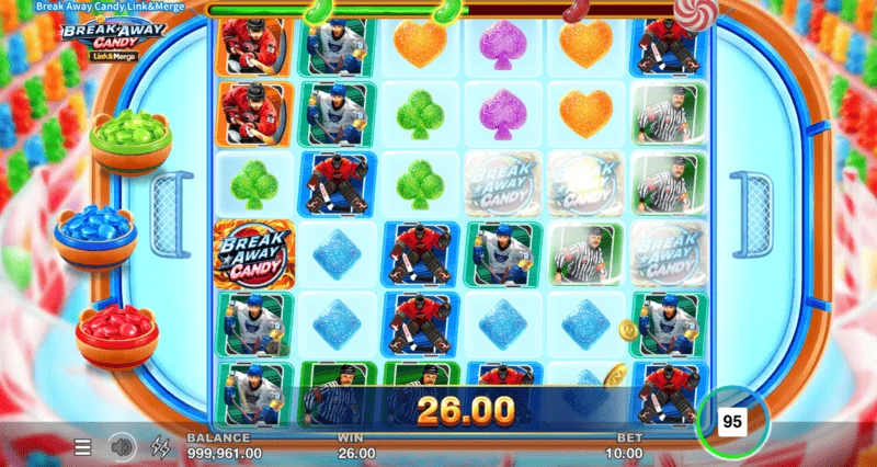 Break Away Candy - Free Spins udløst med en stigende Multiplier Trail
