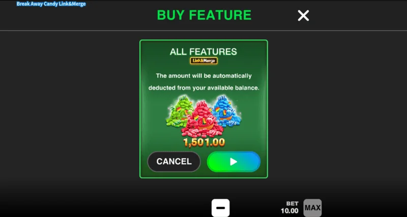 Break Away Candy - Multiply Link&Merge-tilstand med x2-x10 multiplikatorer